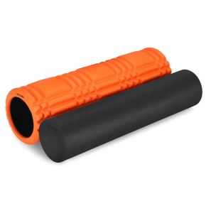 Spokey MIX ROLL fitness masážní válec 2v1, oranžovo-černý