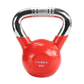 Kettlebell with chrome grip HMS KTC 8 kg red