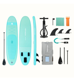 Retrospec Weekender SL 10' Inflatable Paddleboard (Seafoam Stripes)