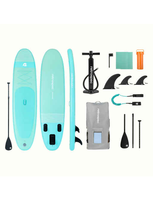 Retrospec Weekender SL 10' Inflatable Paddleboard (Seafoam Stripes)