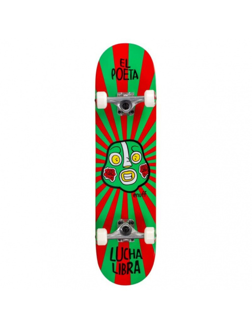 Enuff Lucha Libre Complete Skateboard Red / Green 7.75 x 31.5