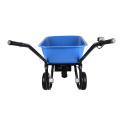 Additional wheels for an electric wheelbarrow