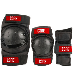 CORE Junior Skate Pads 3-pack (XXS|Černá)
