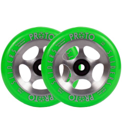 Wheels Proto Sliders Starbright Green On Raw 2pcs