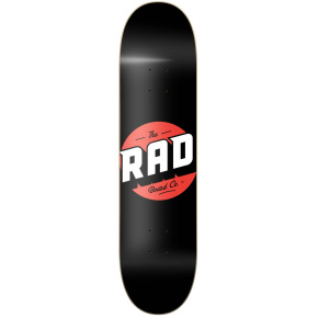 RAD Solid Logo Skate Board (7.75"|Black/Red)