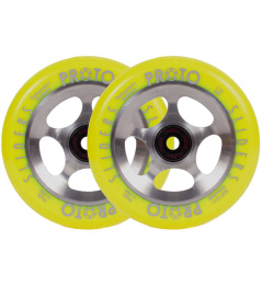 Proto Sliders Starbright Scooter Wheels 2-Pack (Yellow On Raw)