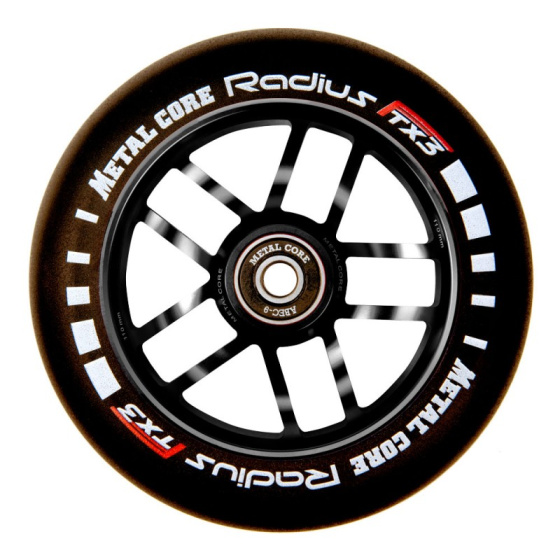 Wheel Metal Core Radius 110mm Wheel Black