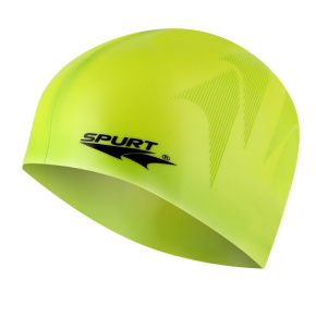 SPURT SE23 silicone cap with embossed pattern, green