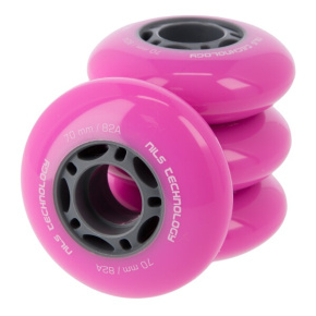 PU wheels NILS EXTREME 70x24 mm pink (4pcs)