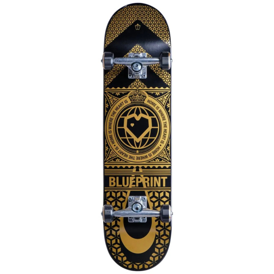 Blueprint Home Heart Skateboard Complete (8"|V2 Black)