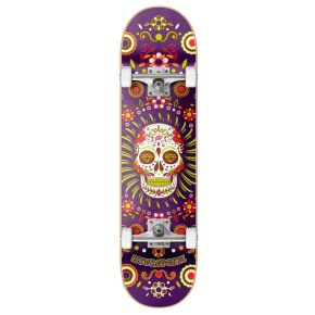 Hydroponic Mexican Skateboard 8.125 "Purple Skull
