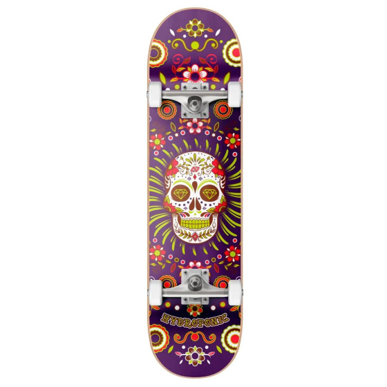 Hydroponic Mexican Skateboard 8.125 "Purple Skull