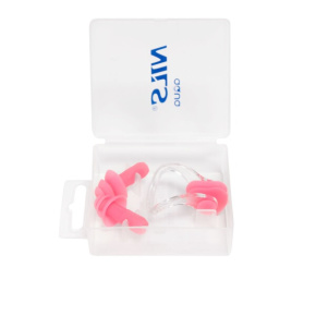 Set of silicone earplugs and nose plugs NILS Aqua NQAW30 pink