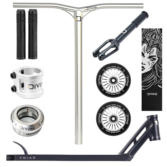 Freestyle Scooter Custom Divine X Triad 495mm Voodoo Silver