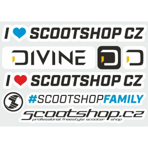 Scootshop.cz X Divine S sticker sheet