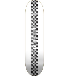 Heart Supply Check Stripe Skate Board (8"|White)