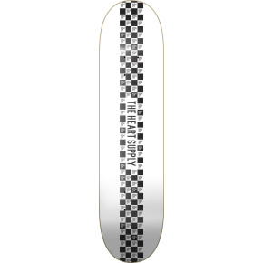 Heart Supply Check Stripe Skate Board (8"|White)