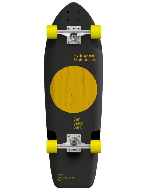 Hydroponic Square Complete Cruiser Skateboard (31.5"|Lunar Black/Yellow)