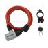 FORCE zámek spirálový s držákem 185cm/8mm, červený