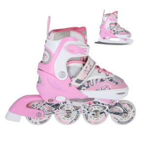 NF10927 PINK WINTER SKATES 2IN1 NILS EXTREME