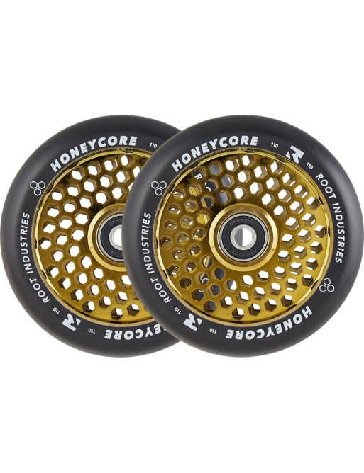 Root Honeycore Černá 110mm kolečka na Koloběžku Sada 2 (110mm|Zlatá)