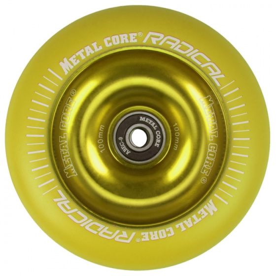Metal Core Radical Fluorescent 110 mm yellow wheel