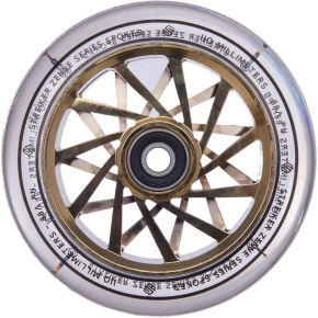 Striker Zenue Series Clear Scooter Wheel (110mm | Gold Chrome)