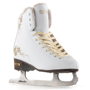 SFR Glitra Children's Ice Skates - White - UK:2J EU:34 US:M3L4