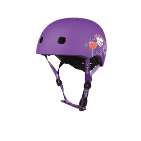 Helmet Micro Floral LED purple - S (48-53 cm)