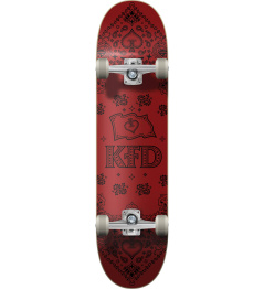 KFD Bandana Skateboard Complete (7.75"|Crimson)