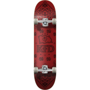 KFD Bandana Skateboard Complete (7.75"|Crimson)
