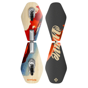 Waveboard Street Surfing WAVE RIDER Abstract, wooden