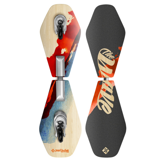 Waveboard Street Surfing WAVE RIDER Abstract, wooden
