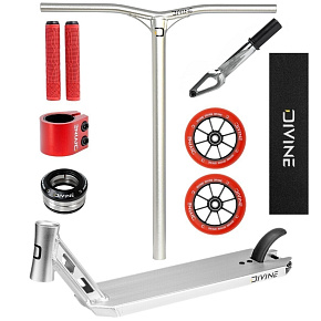Freestyle Scooter Custom Divine Park ALU Silver/Red