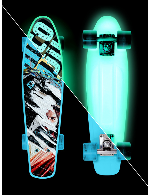 Skateboard Street Surfing BEACH BOARD Glow Rough Poster