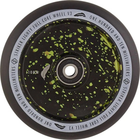 Striker Lighty Full Core V3 Black Scooter Wheel (110mm|Green Splash)