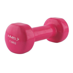 Cast iron dumbbell covered with vinyl HMS 1,5 kg