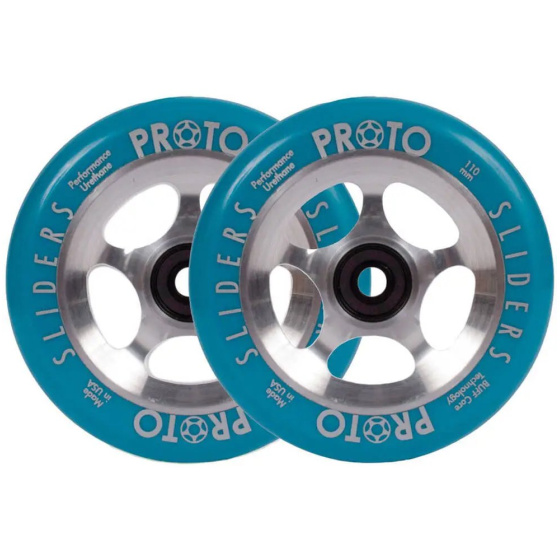 Wheels Proto Sliders Starbright Blue On Raw 2pcs