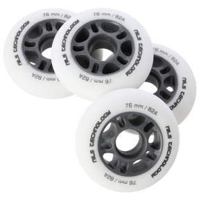 NILS Extreme PU matt wheels 76x24 82A, white, 4 pcs