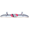 RAD Checker Stripe Skateboard Set (7.75"|White)