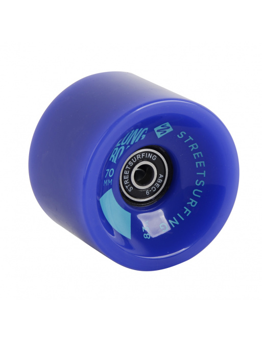 Longboard wheel 1pc - blue, ABEC 9, 70 mm