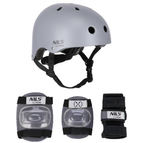 Helmet with pads NILS Extreme MR290+H230 grey