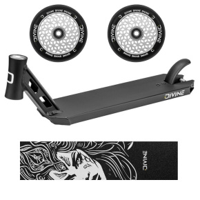 Set Divine Park Board black + 2 Divine 110 mm Light silver wheels + Divine Nyx griptape