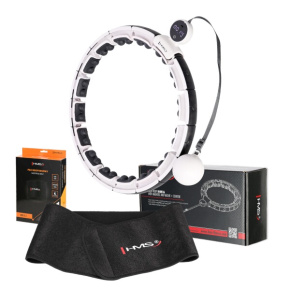 Set of HMS HHM16 massage hula hoop with weights, magnets and counter and BR163 slimming belt