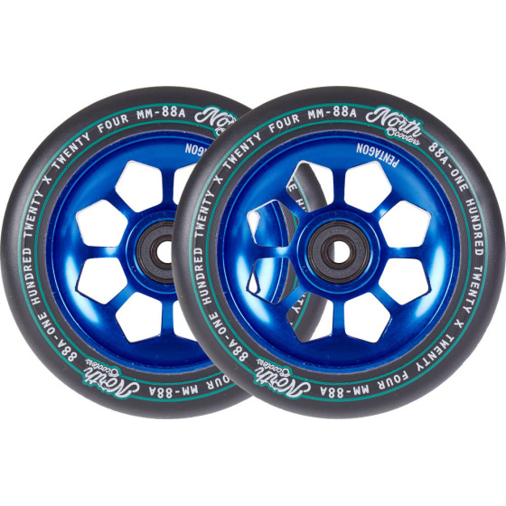Wheels North Pentagon 120mm blue 2pcs
