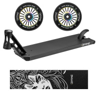 Set Board Divine Forget Street 6" 560 mm Black + 2 Divine 110 mm Turbo Neochrome Wheels + Divine Nyx Griptape