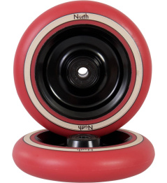 North Fullcore Scooter Wheel (24mm | Black/Red Pu)