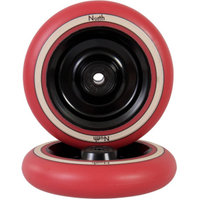 North Fullcore Scooter Wheel (24mm | Black/Red Pu)