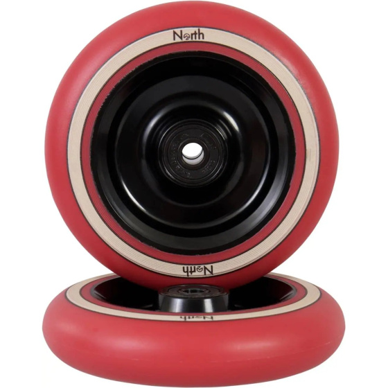 North Fullcore Scooter Wheel (24mm | Black/Red Pu)