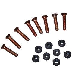 Venom Redheads Truck Bolts 8 Set (1"|Black)